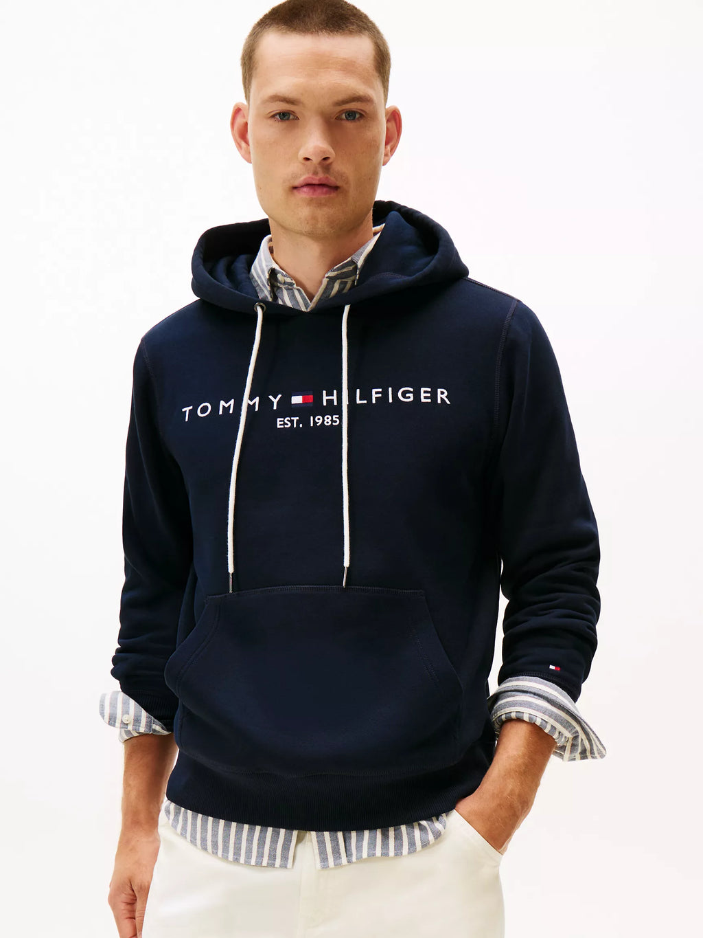 Tommy Hilfiger Embroidered Logo Hoodie