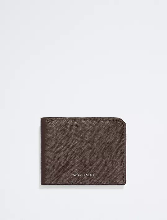 Calvin Klein Men's Saffiano Leather Slim Bifold Wallet