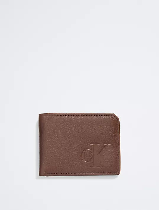 Calvin Klein Pebble Leather Slim Bifold Wallet