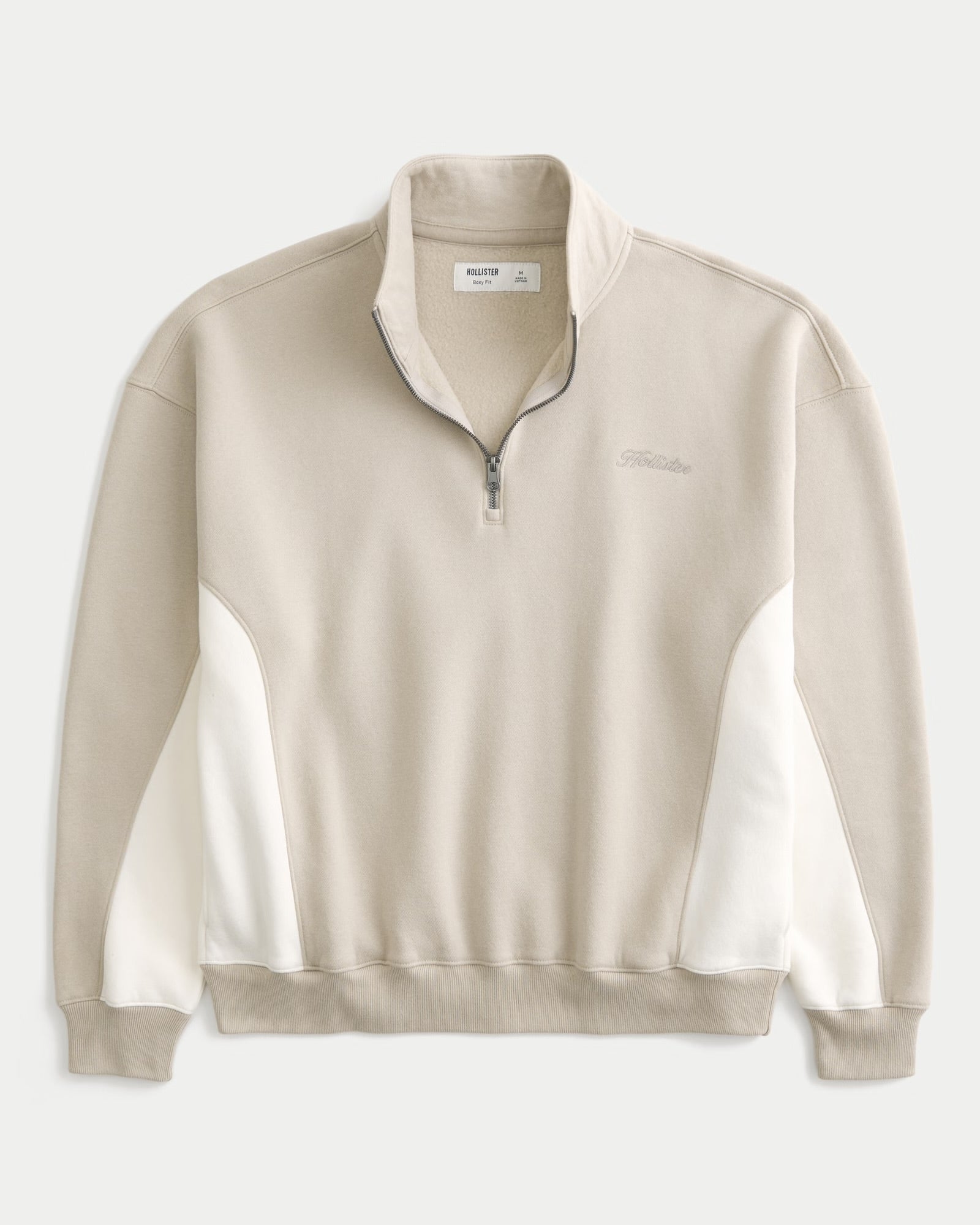 Hollister Boxy Logo Quarter-Zip Sweatshirt