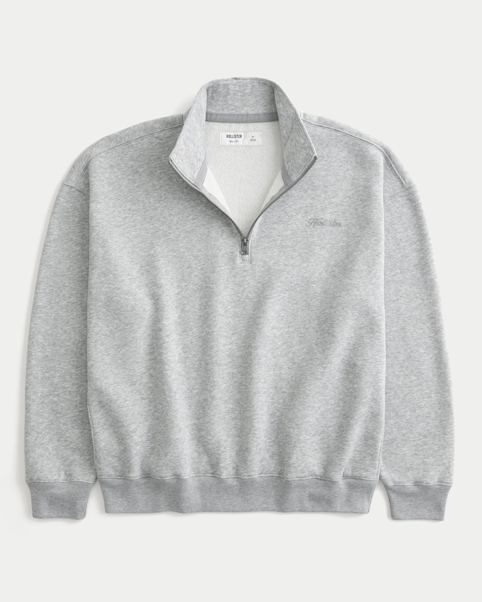 Hollister Boxy Logo Quarter-Zip Sweatshirt