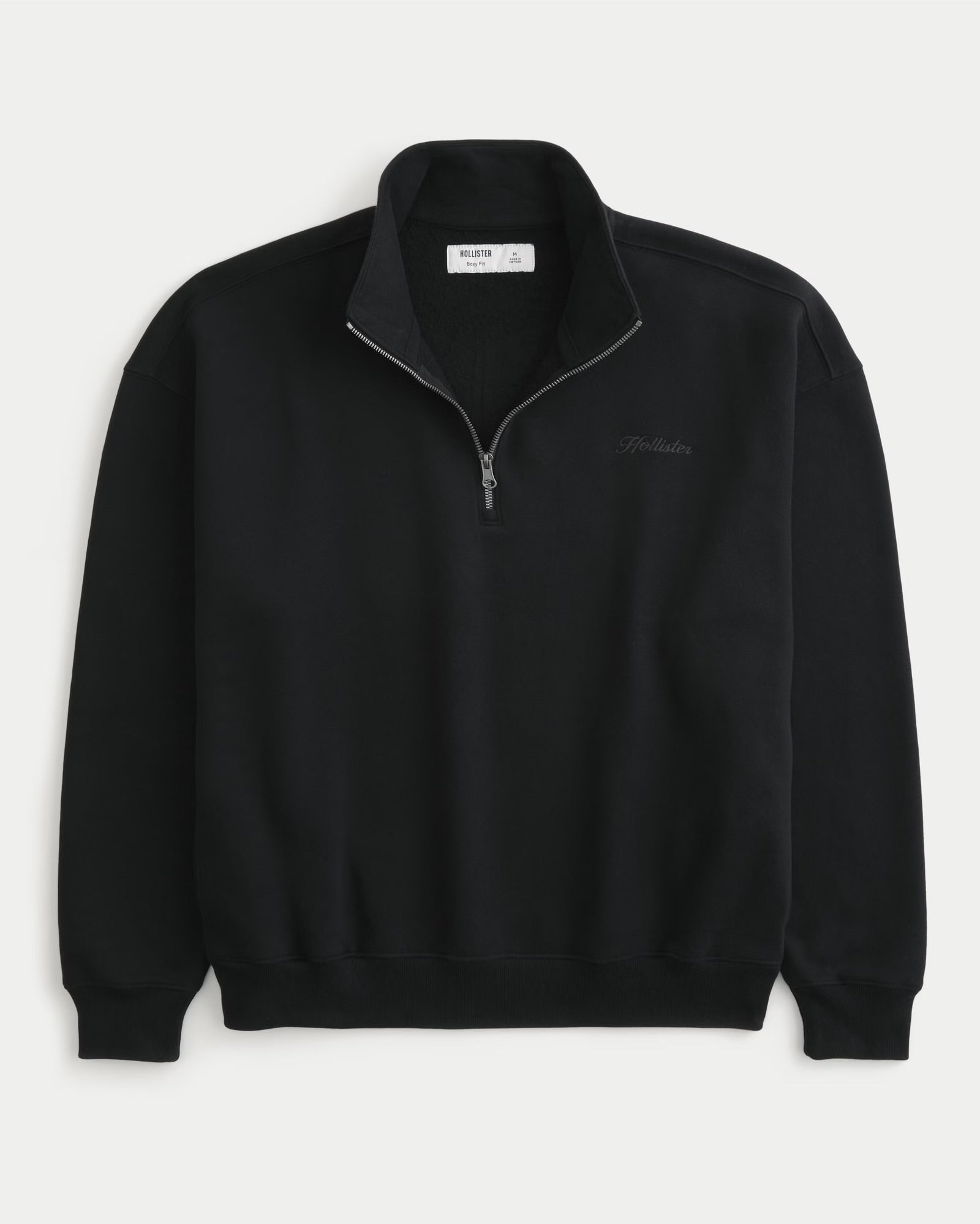 Hollister Boxy Logo Quarter-Zip Sweatshirt
