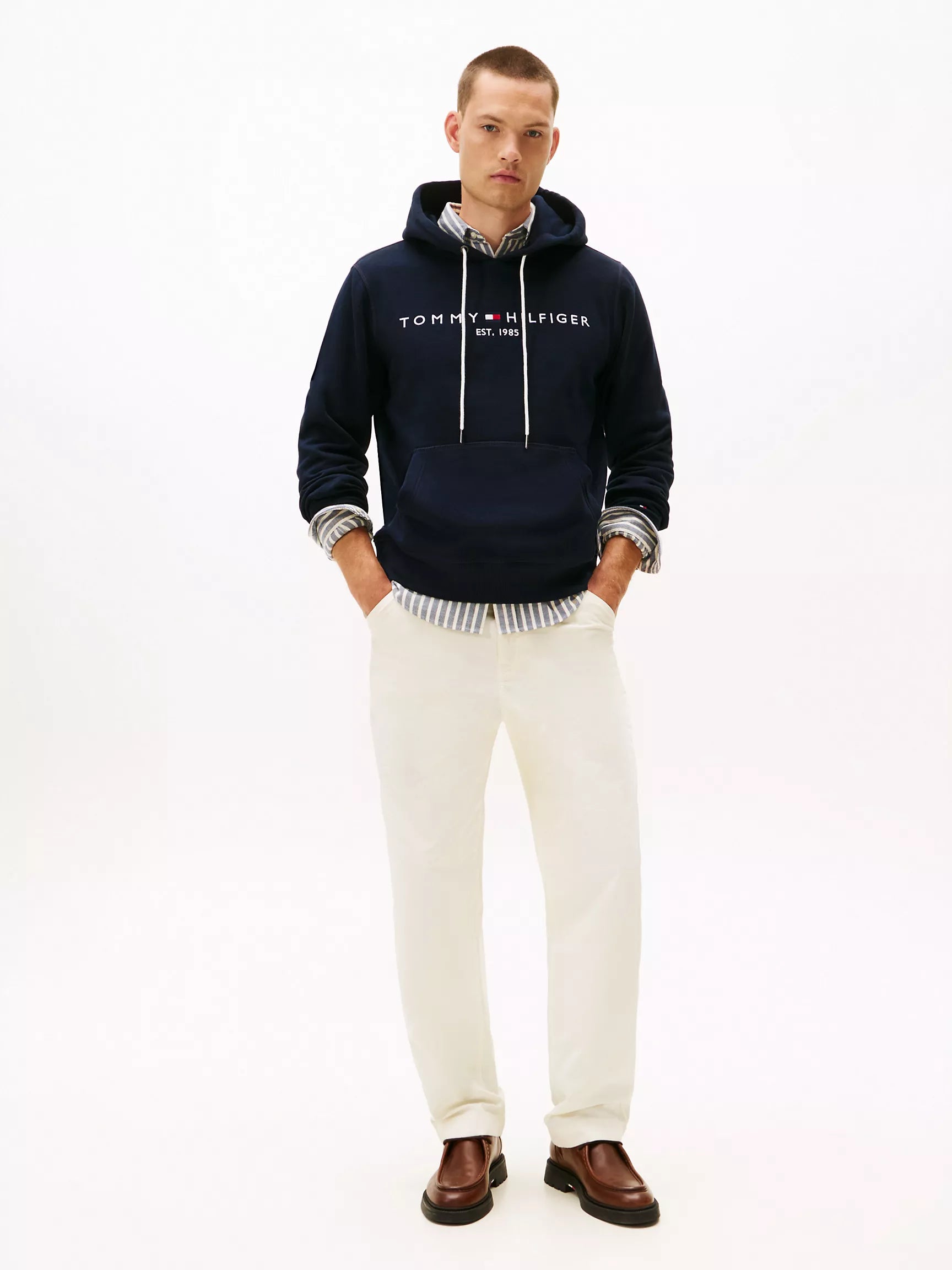 Tommy Hilfiger Embroidered Logo Hoodie